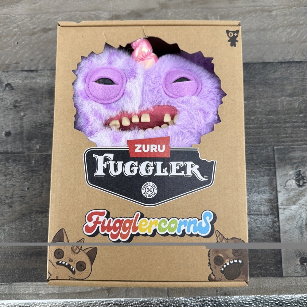 Fuggler Fugglercorns Unicorn Plush Blue Mr. Screech 9" Funny Ugly Monster